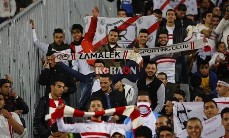 جماهير الزمالك تحتل مدرجات الثالثة يمين بملعب الجيش في السويس.. صور