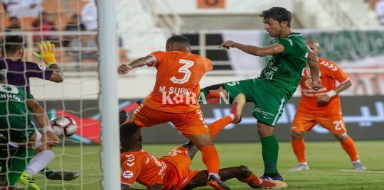 نتيجة الشوط الاول شباب الأهلي وعجمان في دوري الخليج العربي الإماراتي