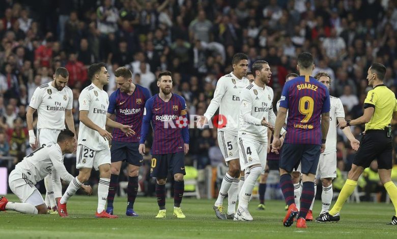 القنوات المفتوحة الناقلة لمباراة برشلونة وريال مدريد الكلاسيكو الدوري الإسباني