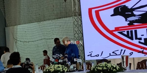 رئيس الزمالك يبدأ المؤتمر الصحفي بسورة الفلق.. ويوجه رسالة لعبدالحفيظ