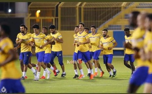 بعثة النصر السعودي في طريقها إلى البرتغال