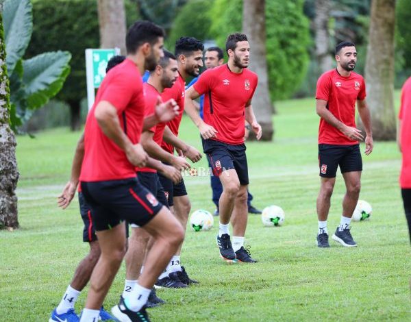 تدريبات تأهيلية لرباعي الأهلي استعدادا للزمالك