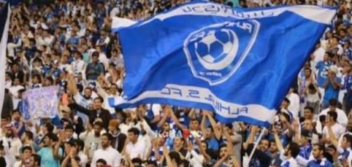 تيفو جماهير الهلال في مباراة النصر بالدوري السعودي للمحترفين