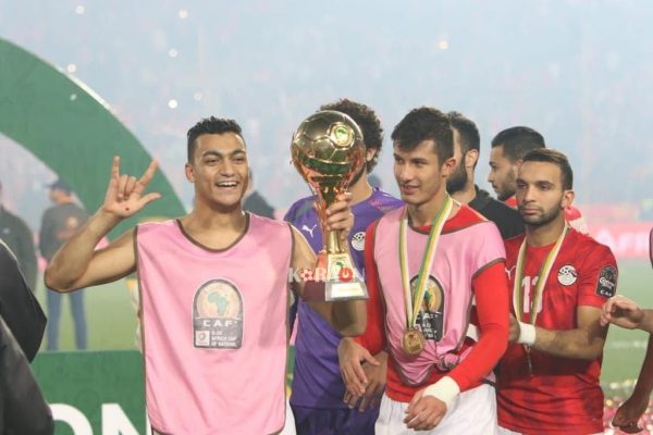 مصطفى محمد - احتفالات منتخب مصر الأولمبي بكأس أمم إفريقيا تحت 23 عاما