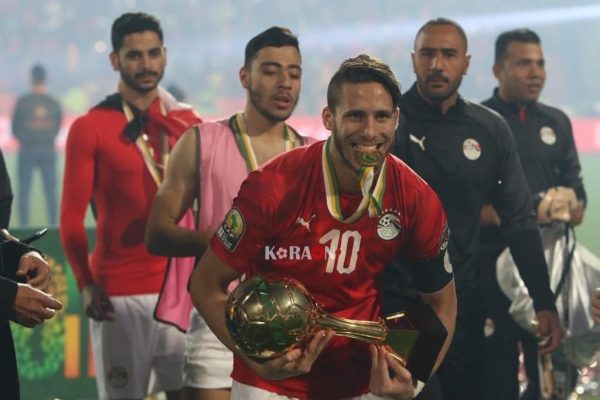 رمضان صبحي - احتفالات منتخب مصر الأولمبي بكأس أمم إفريقيا تحت 23 عاما