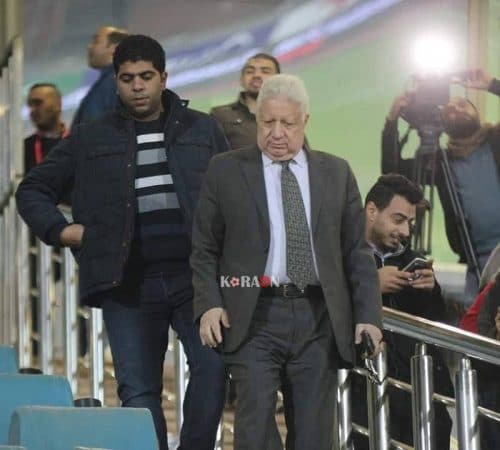 مرتضى منصور يدعم الزمالك من مدرجات ستاد السلام