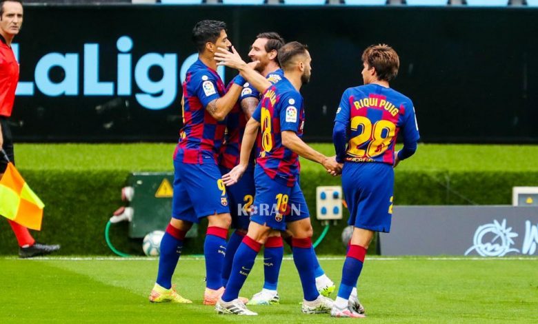 جدول ترتيب الدوري الإسباني بعد تعادل برشلونة مع سيلتا فيجو