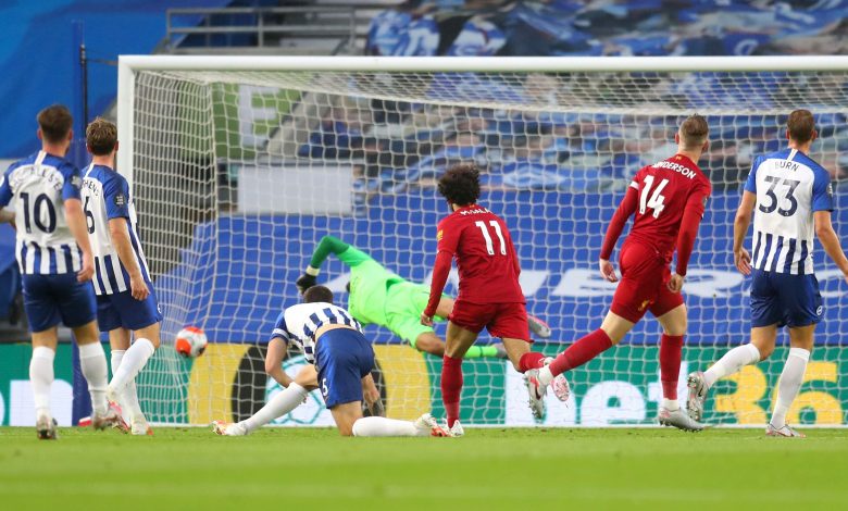 جدول ترتيب هدافي الدوري الإنجليزي بعد هدفي محمد صلاح في مباراة برايتون