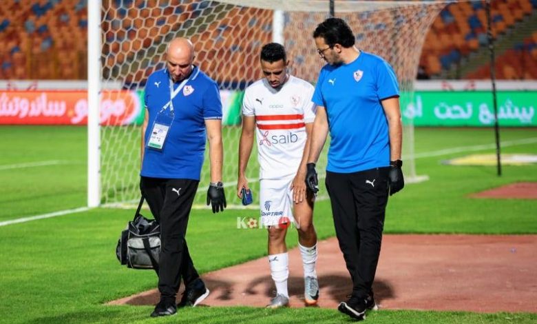 حازم إمام يخضع لتدريبات تأهيلية في الزمالك