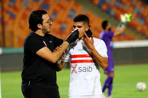 محمد عبدالغني يشارك في مران الزمالك بشكل طبيعي