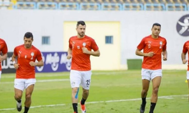 نجوم الزمالك يظهرون في مران منتخب مصر