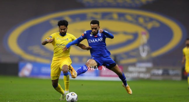 نتيجة الشوط الأول من مباراة الهلال والنصر في الدوري السعودي للمحترفين