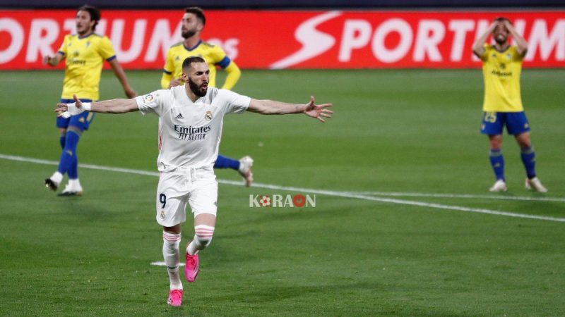 تعرف على نتيجة الشوط الأول بين قادش وريال مدريد بالدوري الإسباني 2021