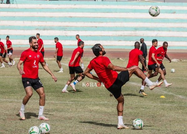 تقسيمة قوية للاعبي الأهلي في مران اليوم