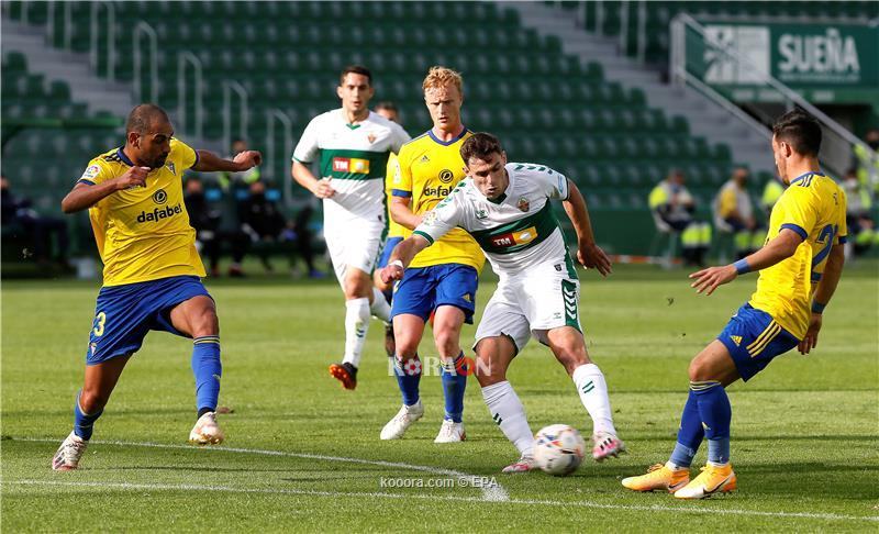 نتيجة مباراة قادش وإلتشي الدوري الاسباني