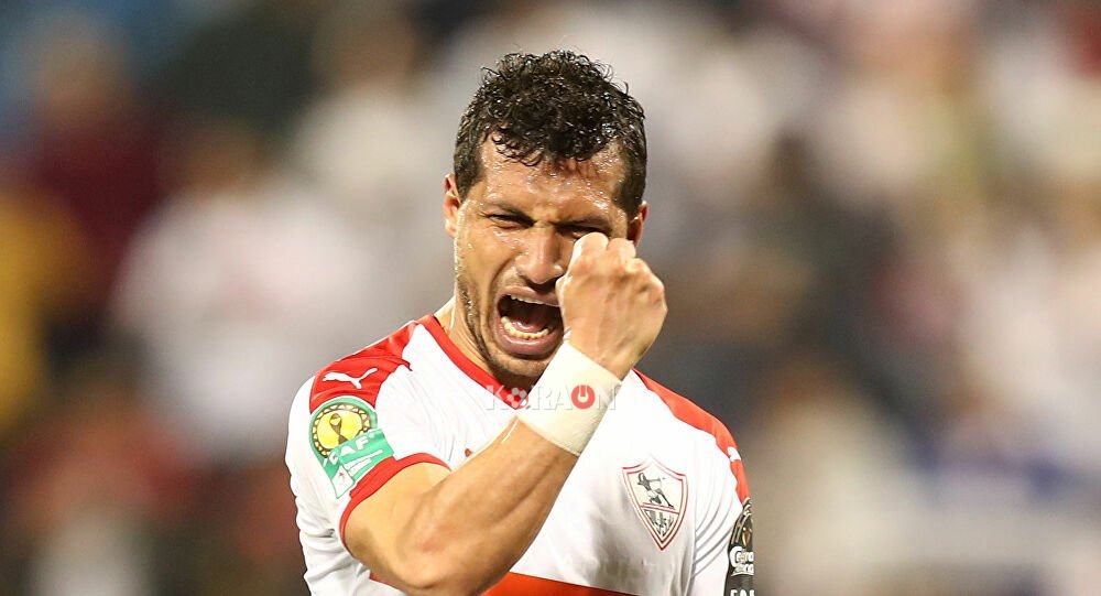 طارق حامد يرتدي شارة قيادة الزمالك أمام المصري