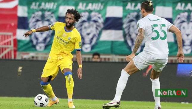 دكة بدلاء فريق النصر امام الاهلى بالدورى السعودى