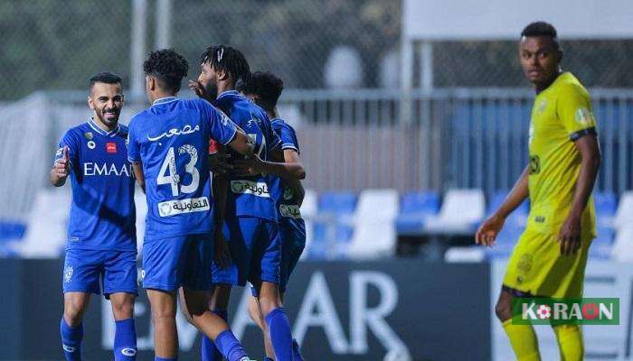 انطلاق مباراة الهلال وضمك بالجولة الـ 26  من الدورى السعودى