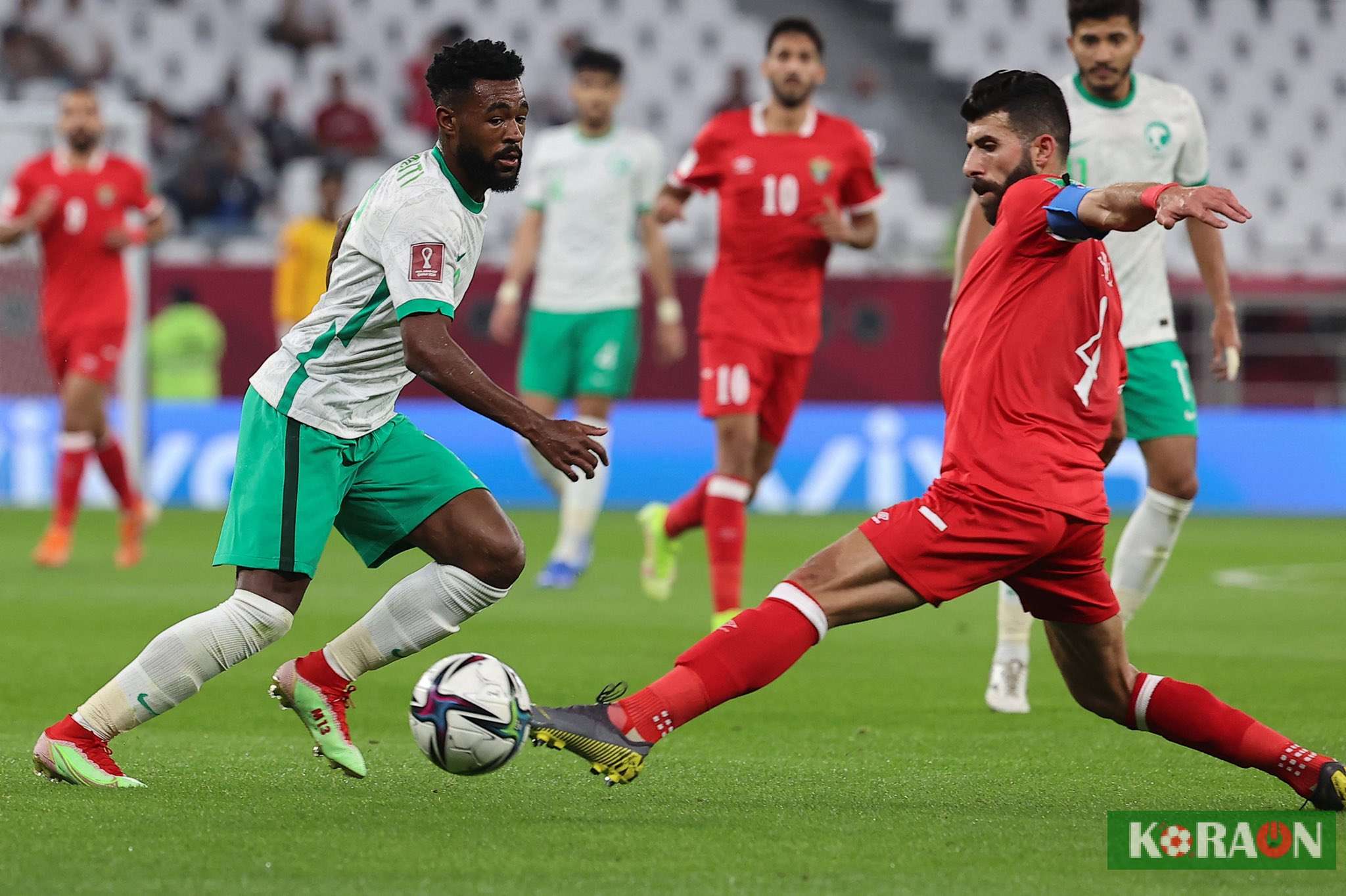 فيديو.. بـ10 لاعبين منتخب الأردن يهزم السعودية في كأس العرب