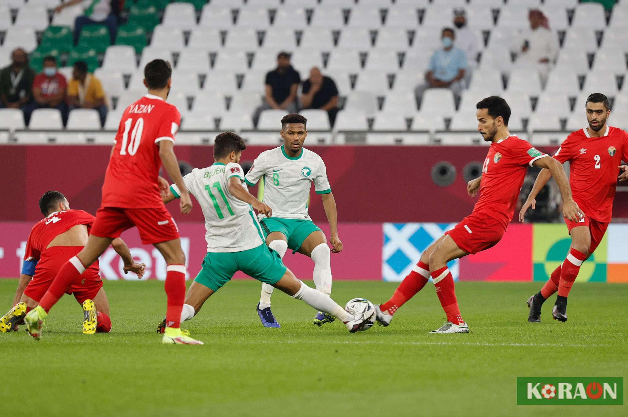 فيديو.. التعادل السلبي يخيم على الشوط الأول بين منتخب السعودية والأردن