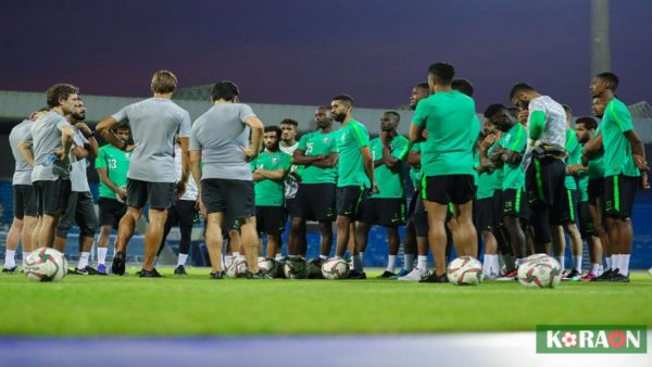 المنتخب السعودى يختتم تدريباته استعدادا لمواجهة فلسطين