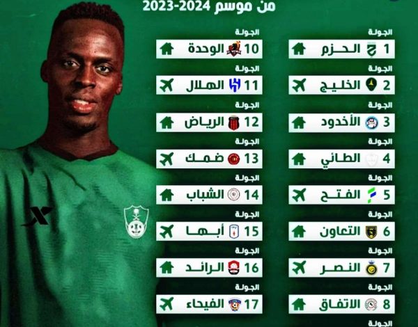 جدول مباريات الأهلي في الدوري السعودي 2023 – 2024