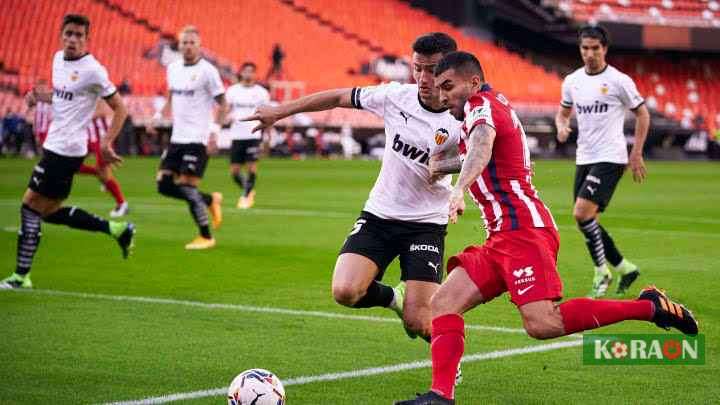 موعد مباراة أتلتيكو مدريد وفالنسيا في الدوري الإسباني