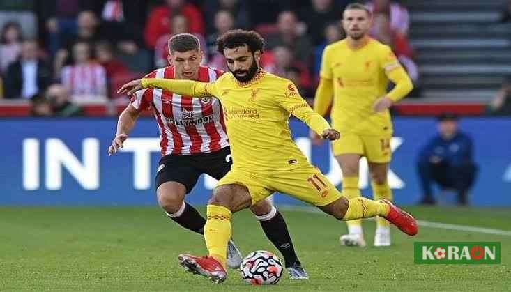 نتيجة مباراة ليفربول وبرينتفورد في الدوري الإنجليزي